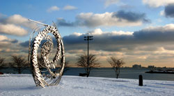 Planetarium Sculpture and Chicago Skyline 2005